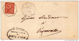 1895  LETTERA CON ANNULLO  OTTAGONALE  PIEVE D'OLMI CREMONA - Poststempel