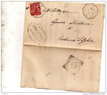 1898  LETTERA CON ANNULLO  OTTAGONALE  PIEVE D'OLMI CREMONA - Storia Postale