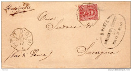 1897  LETTERA CON ANNULLO  OTTAGONALE  PIEVE D'OLMI CREMONA - Poststempel