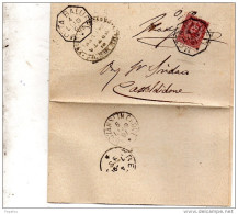 1891  LETTERA CON ANNULLO  OTTAGONALE MOTTA BALUFFI  CREMONA - Storia Postale