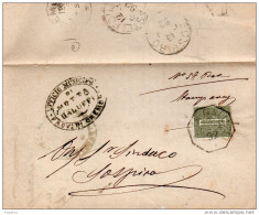 1892  LETTERA CON ANNULLO  OTTAGONALE MOTTA BALUFFI  CREMONA - Poststempel