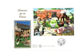 FRANCE    -   2004.   1er Jour. Animaux De La Ferme Oblitérés. - 2000-2009