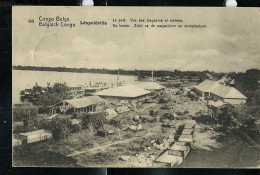Carte Avec Vue: N° 43 - 44 ( Léopoldville Le Port - Vu Des Magasins Et Ateliers) Obl. BOMA - 22/01/1914 - Stamped Stationery