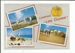 34 - FRONTIGNAN Plage - Camping  " Les Dunes " - Partie De Pétanque - Renault Dauphine - Frontignan