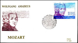 - 2438 - FDC - Wolfgang Amadeus Mozart (1756-1791)    - 1991-2000