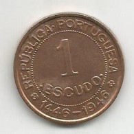 GUINEA-BISSAU PORTUGAL 1$00 ESCUDO N/D (1946) - 500th ANNIVERSARY OF DISCOVERY - Guinea Bissau
