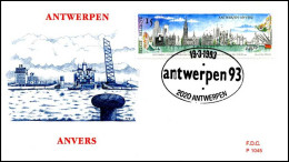 - 2495 - FDC - Antwerpen 93    - 1991-2000