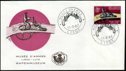 België - FDC - 1406 - Wapenmuseum Luik - Stempel : Liège - 1961-1970