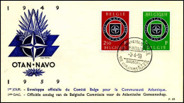 - 1094/95 - FDC - NAVO, 10e Verjaardag - 1951-1960