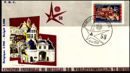 - 1050 - FDC - Expo 58 In Brussel - 1951-1960