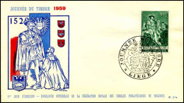 - 1093 - Dag Van De Postzegel - FDC - P67 - Groen - 1951-1960