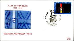 - 2167 - FDC - Belgische Werkliedenpartij    - 1981-1990