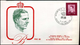 België - FDC - 1986 Koning Boudewijn 50e Verjaardag - Stempel : Brussel-Bruxelles - 1971-1980