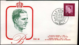 België - FDC - 1986 Koning Boudewijn 50e Verjaardag - Stempel : Tournai - 1971-1980