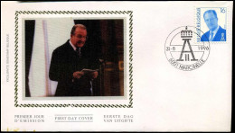België - FDC Zijde / Soie  -2660 Koning Albert II  - Stempel : Marcinelle - 1991-2000