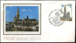 België - FDC Zijde / Soie  -1891/92 Europa CEPT - Stempel : Antwerpen - 1971-1980