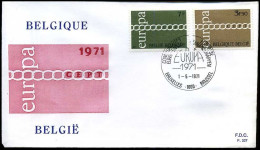 België - FDC -1578/79 Europa CEPT  --  Stempel : Bruxelles-Brussel - 1971-1980