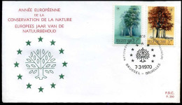 België - FDC -1526/27 Europees Jaar Natuurbescherming --  Stempel : Brussel-Bruxelles - 1961-1970
