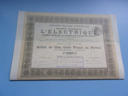 Voitures Automobiles L'ELECTRIQUE (1904) - Altri & Non Classificati