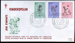 België - FDC -1399/03 Solidariteit, Kinderspelen   --  Stempel : Antwerpen - 1961-1970