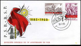 België - FDC -1131/32 Belgische Socialistische Partij   --  Stempel : Liège - 1961-1970