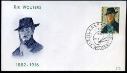 België - FDC -1384 Rik Wouters   --  Stempel : Liège - 1961-1970