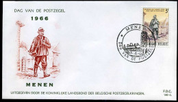 België - FDC -1381 Dag Van De Postzegel   --  Stempel : Menen - 1961-1970
