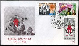 België - FDC -1360/62 Rerum Novarum   --  Stempel : Liège - 1961-1970