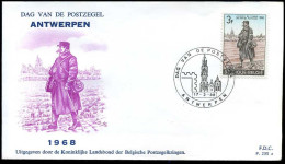 België - FDC -1445 Dag Van De Postzegel  --  Stempel : Antwerpen - 1961-1970
