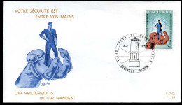 België - FDC -1444 Campagne Tegen Arbeidsongevallen  --  Stempel : Beringen - 1961-1970