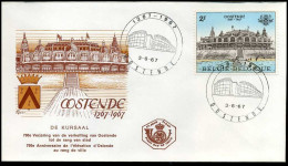 België - FDC -1418 Oostende 700 Jaar Stad  --  Stempel : Oostende - 1961-1970