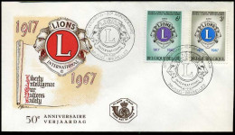 België - FDC -1404/05 50 Jaar Lions Club  --  Stempel : Brussel-Bruxelles - 1961-1970