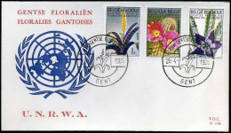 België - FDC -1318/20 Gentse Floraliën  --  Stempel : Gent - 1961-1970