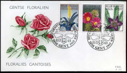 België - FDC -1315/17 Gentse Floraliën  --  Stempel : Gent - 1961-1970