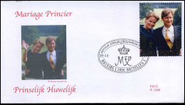 België - FDC - 2856 - Prinselijk Huwelijk -- Stempel  :  Brussel/Bruxelles - 1991-2000