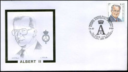 België - FDC - 2840 Z.M. Koning Albert II -- Stempel  :  Bruxelles/Brussel - 1991-2000