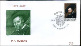 België - FDC - 1860 - P.P. Rubens -- Stempel  :  Antwerpen - 1971-1980