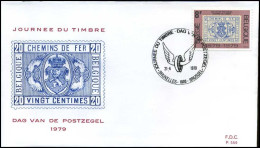 België - FDC -1929 - Dag Van De Postzegel -- Stempel  :  Bruxelles/Brussel - 1971-1980