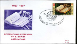 België - FDC -1862 - Wereldcongres Bibliotecarissen  -- Stempel  :  Bruxelles/Brussel - 1971-1980
