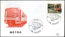 België - FDC -1826 - Brusselse Metro  -- Stempel  :  Antwerpen - 1971-1980