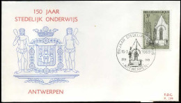 België - FDC -1487 - 150 Jaar Stedelijk Onderwijs Antwerpen  -- Stempel  :  Antwerpen - 1961-1970