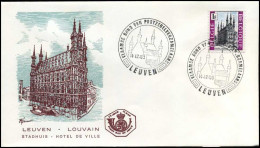 België - FDC -1480 - Stadhuis Van Leuven  -- Stempel  :  Leuven - 1961-1970