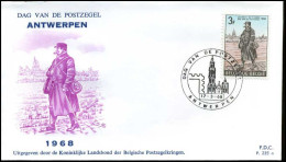 België - FDC -1445 - Dag Van De Postzegel -- Stempel  : Antwerpen - 1961-1970