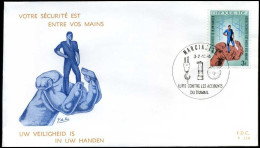 België - FDC -1444 - Campagne Tegen Arbeidsongevallen : Marcinelle - 1961-1970