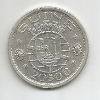 GUINEA-BISSAU PORTUGAL 20$00 ESCUDOS 1952 SILVER - Guinea-Bissau