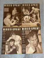 4 Anciennes Revues Magazines MIROIR SPRINT Spécial BOXE  An 1952. - Manifesti