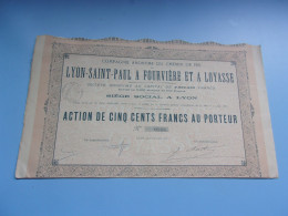 Chemin De Fer LYON SAINT PAUL A FOURVIERE ET A LOYASSE (1899) - Andere & Zonder Classificatie