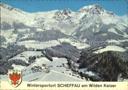 72500778 Scheffau Wilden Kaiser Winterpanorama Erholungsort Fliegeraufnahme Sche - Sonstige & Ohne Zuordnung