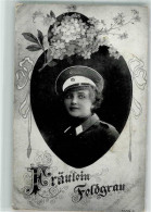 39870511 - Fraeulein Feldgrau Uniform Blumen Herz KBC 3029-3 Feldpost WK I - Sonstige & Ohne Zuordnung