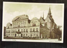 DR: AK Von Güstrow In Mecklenburg Mit Rathaus Und Pfarrkirche Vom 8.4.1931 Nach Dresden - Guestrow